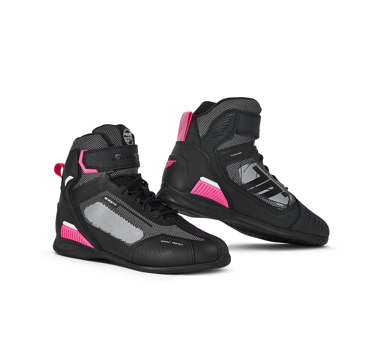 NEON PINK & BLACK UNISEX ANKLE BOOT SD-BR2