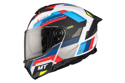 WHITE, BLUE & RED ATOM 2 SV A0 BAST PEARL HELMET