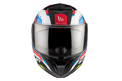 WHITE, BLUE & RED ATOM 2 SV A0 BAST PEARL HELMET