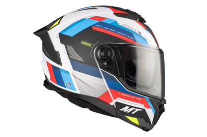 WHITE, BLUE & RED ATOM 2 SV A0 BAST PEARL HELMET