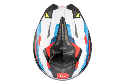 WHITE, BLUE & RED ATOM 2 SV A0 BAST PEARL HELMET
