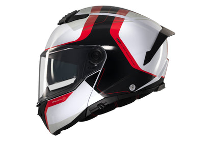 WHITE, BLACK & RED ATOM 2 SV EMALLA B0 MATTE HELMET