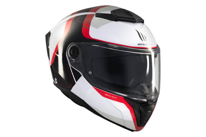 WHITE, BLACK & RED ATOM 2 SV EMALLA B0 MATTE HELMET