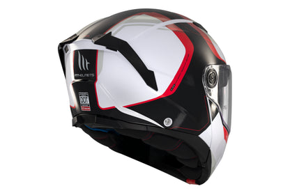 WHITE, BLACK & RED ATOM 2 SV EMALLA B0 MATTE HELMET
