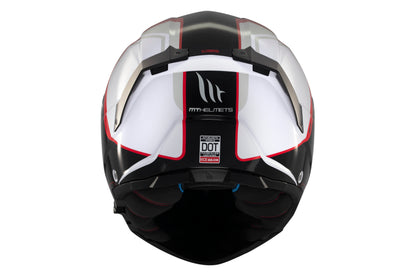 WHITE, BLACK & RED ATOM 2 SV EMALLA B0 MATTE HELMET