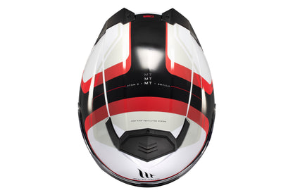 WHITE, BLACK & RED ATOM 2 SV EMALLA B0 MATTE HELMET
