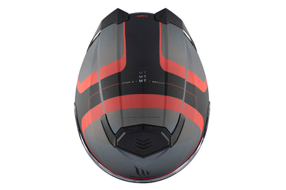 GREY & RED ATOM 2 SV EMALLA B15 MATTE HELMET
