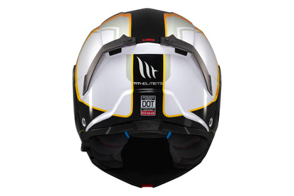 WHITE, BLACK & YELLOW ATOM 2 SV EMALLA B3 GLOSS HELMET