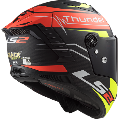 RED YELLOW LS2 FF805 THUNDER C ATTACK MATTE