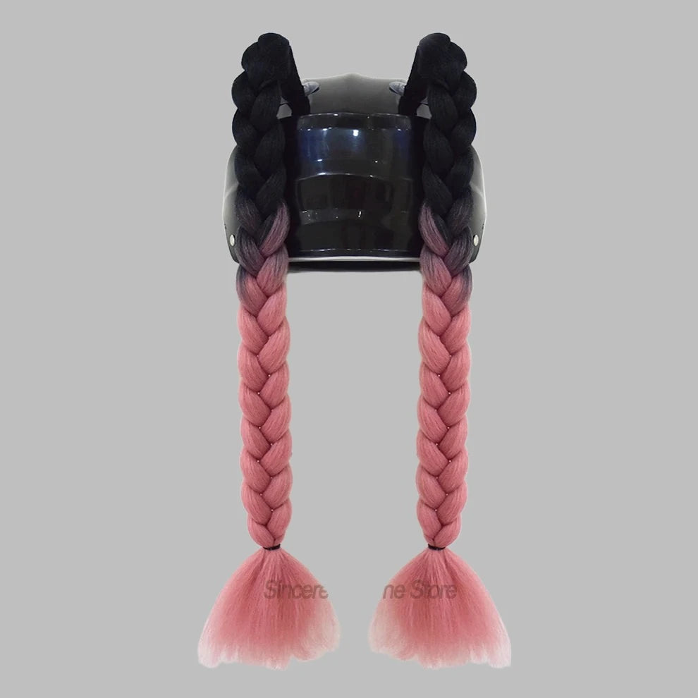 bike helmet for box braids Dual Braids for Helmet – Mola Moto