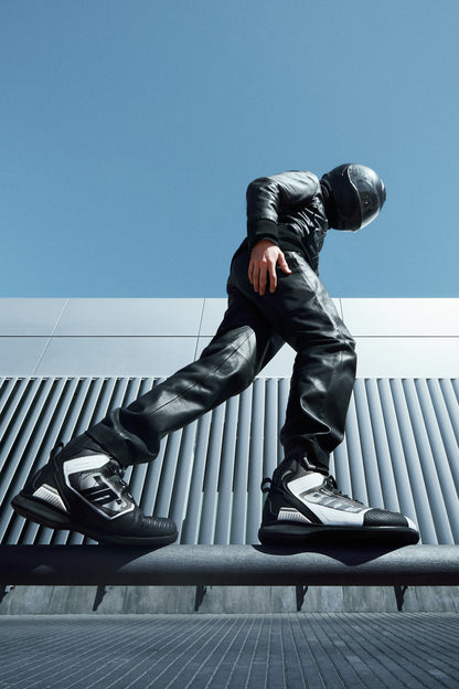 WHITE & BLACK RACING ANKLE BOOT SD-BR3