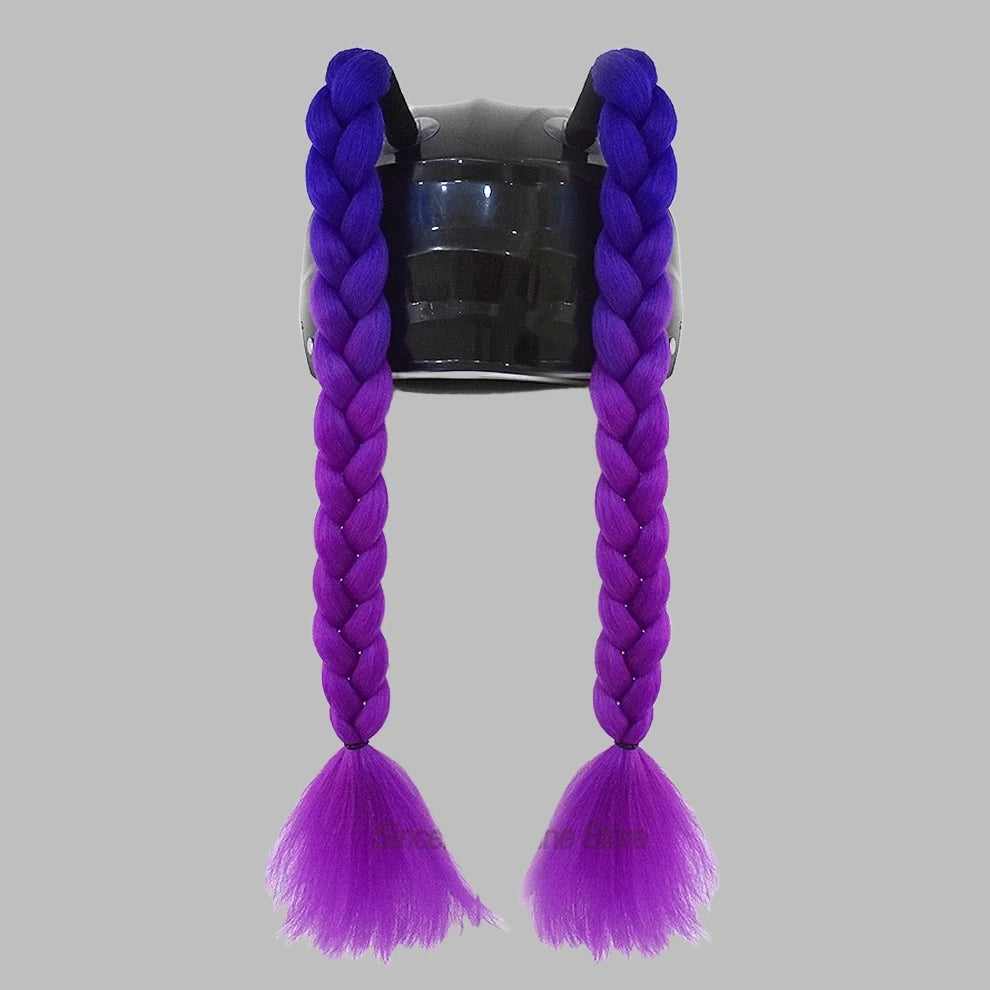 fake braid for motorcycle helmet Dual Braids for Helmet – Mola Moto